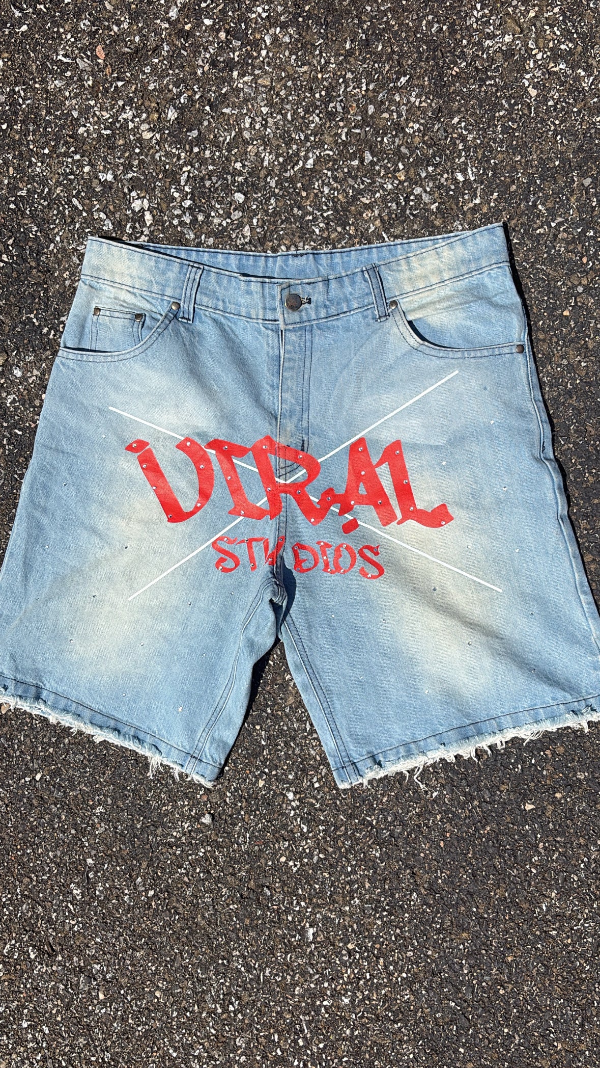 ViralStudios Rhinestone shorts