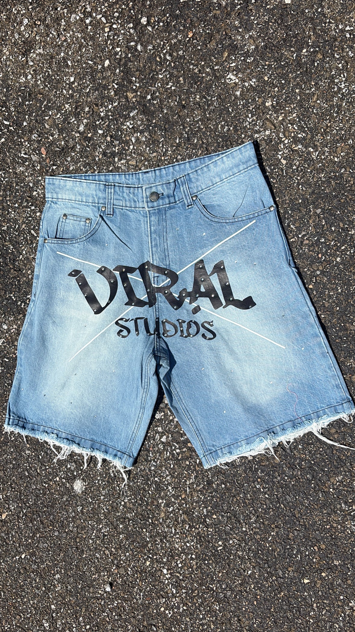 ViralStudios Rhinestone shorts