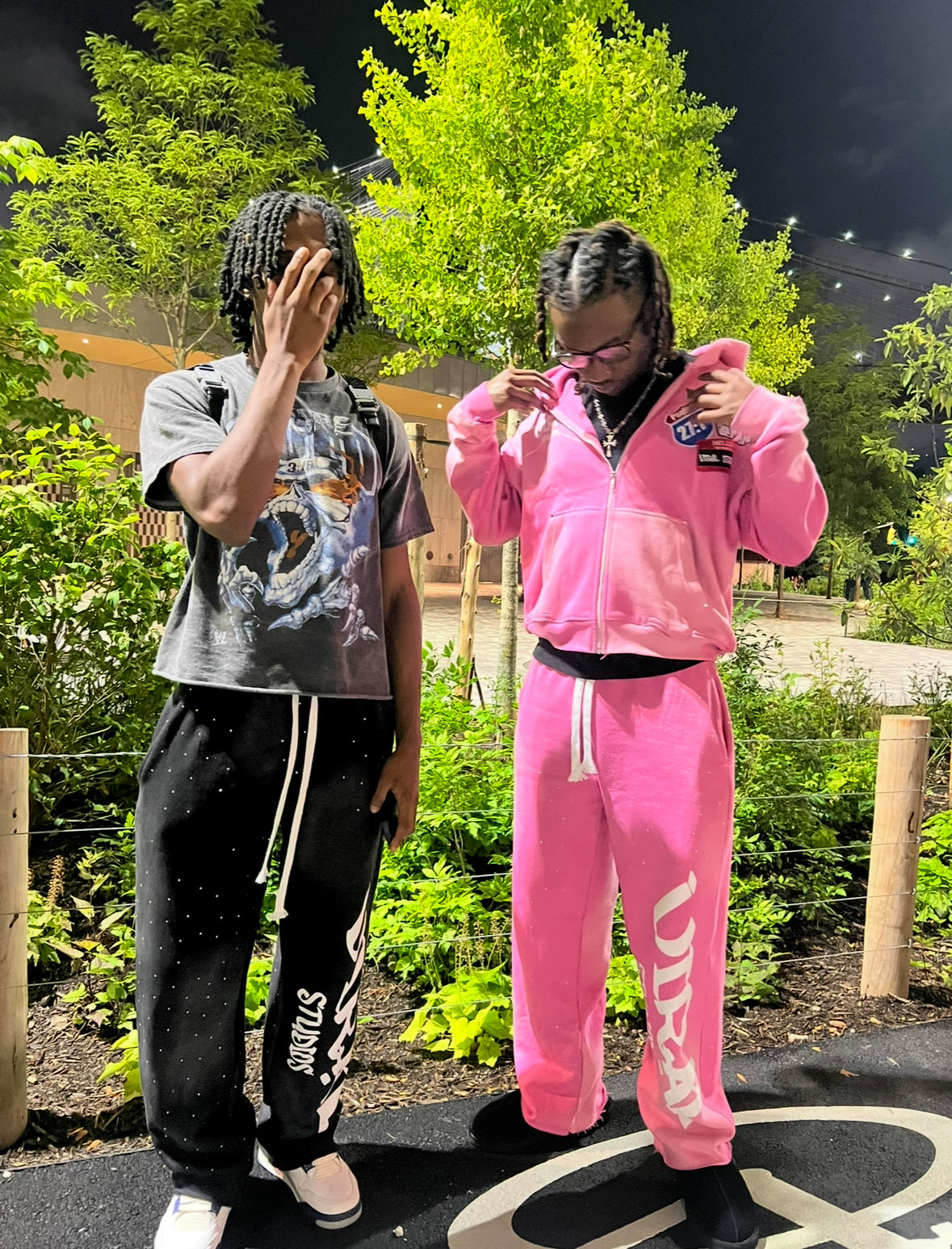 Rhinestone flare sweatsuits