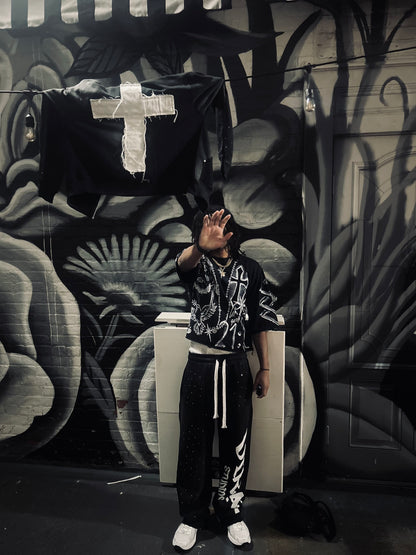 Rhinestone flare sweatsuits